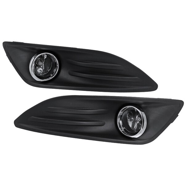 Spec-D Tuning 14-16 Ford Fiesta Clear Fog Lights With Wiring Kit LF-FST14COEM-HZ - main